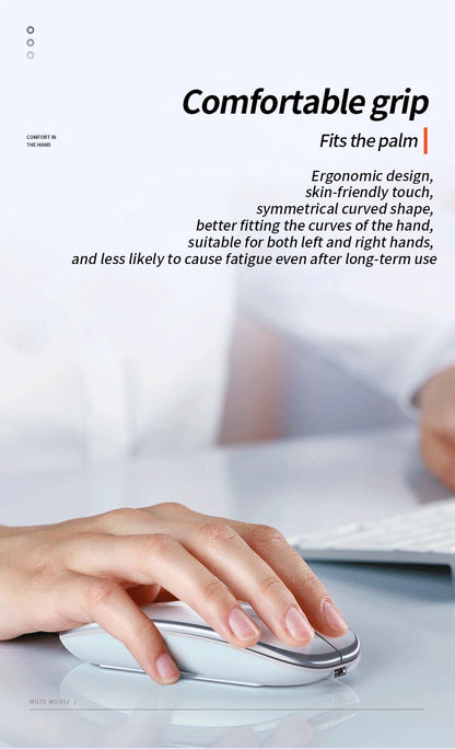 Wireless Mouse Backlight USB Compatible RGB Rechargeable Mice Silent Backlit Ergonomic Mouse for Laptop PC