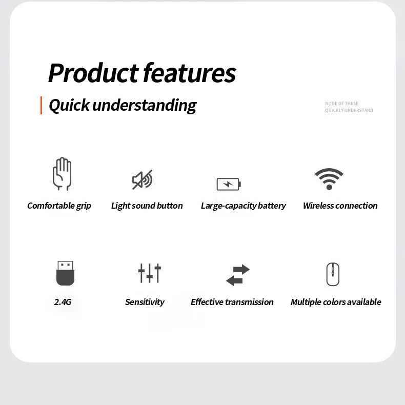 Wireless Mouse Backlight USB Compatible RGB Rechargeable Mice Silent Backlit Ergonomic Mouse for Laptop PC