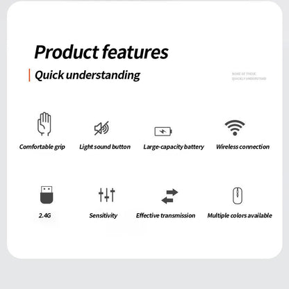 Wireless Mouse Backlight USB Compatible RGB Rechargeable Mice Silent Backlit Ergonomic Mouse for Laptop PC